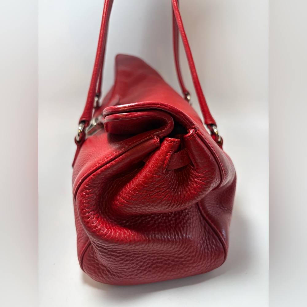 Prada Vitello Easy Red Leather East West Shoulder Bag - Picture 7 of 16